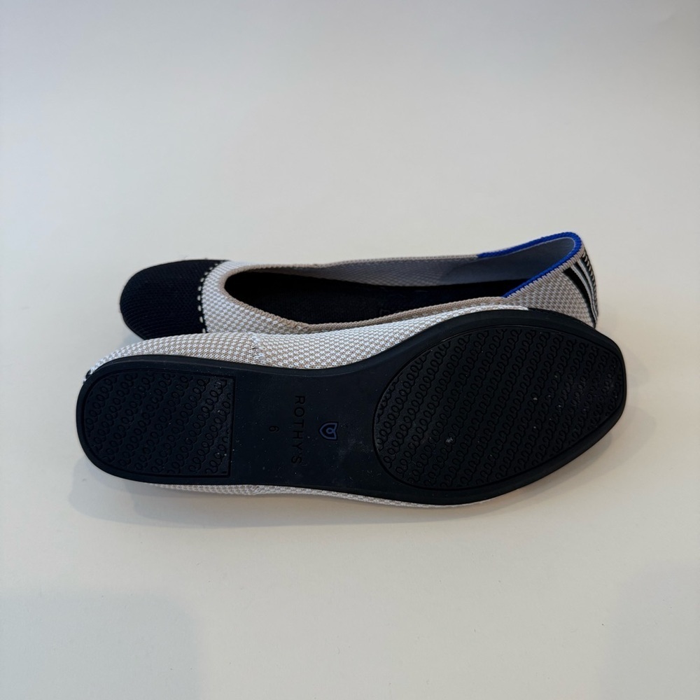 Rothys Elegant Black and White Women's Flats - Picture 4 of 4